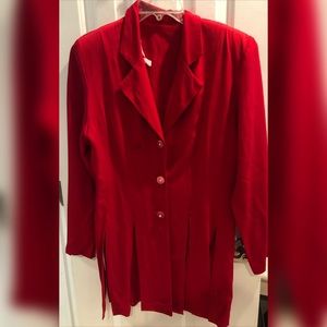 ‼️Red suit jacket and pants vintage fits size 8